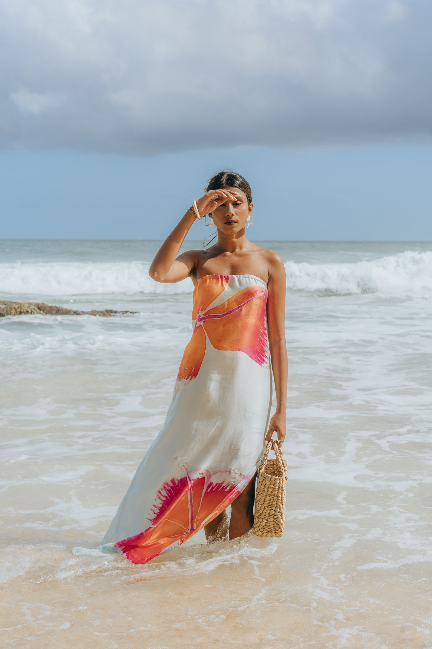 Silk Batik Tube Dress